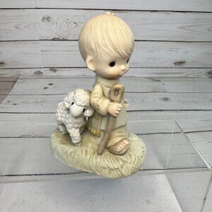 Precious Moments "He Leadeth Me" Figurine By Jonathan & David 1977 Vintage